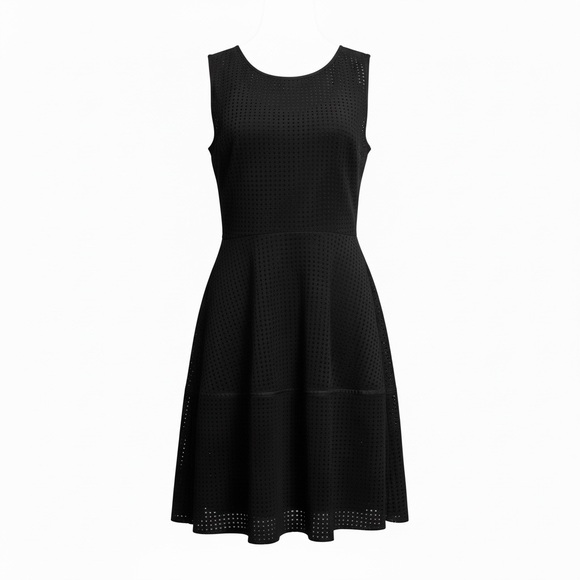 Tommy Hilfiger Dresses & Skirts - Tommy Hilfiger Deep Navy Blue Sleeveless A-Line Perforated Dress